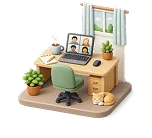 Home office workspace