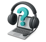 Laptop with headphones