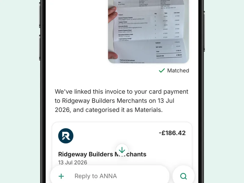 A supplier invoice matched to the payment that settled it