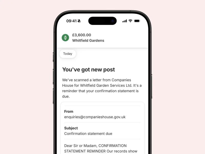 “You’ve got new post”: ANNA summarising a scanned letter from Companies House