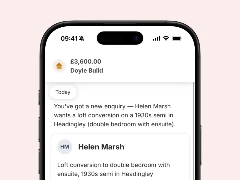 A new enquiry from Helen Marsh summarised in the ANNA app