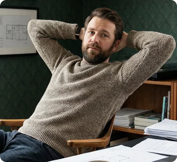 Business owner relaxed knowing VAT corrections are handled automatically